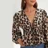 Women's Blouses & Shirts Summer Kimono Thin Puff Sleeve Chiffon Cardigan Sexy Leopard Tunic Shirt Women Coat Female Sun Protection Bandage T