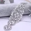 Luxury Rhinestones Bridal Belt Crystal Wedding Sashes Silver Beaded Flower Women Wasitband For Bridal Prom Gown Female Belts Chains CL0434