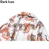 Dark Icon Tiger Full Print Hip Hop Shirt Hommes Femmes Summer Streetwear's Casual s for 220324