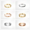 Love Screw Band Rings Classic Titanium Steel Jewelry Men and Women Couples Wedding Rings Holiday Gifts