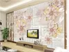 Flores de joyería 3D Fondos de pantalla Fondos estereoscópicos para paredes Café Sala de estar Dormitorio HD Impresión Foto Papel Peint Mural TV Fondo TV