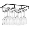 Wine Glasses Holder Bartender Stemware Hanging Rack Under Cabinet Organizer Glass Goblet Iron Bar Tool 220509