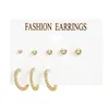 Stud 8pcs/set Fashion Piercing Earrings Set Women Jewelry Creative Retro Simple Single Ear Zircon Bijouteria H8WFStud Kirs22