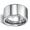 Bröllopsringar Fashion Simple 12mm Wide Face Ring Högkvalitativ smycken Lämplig för pojkvänner Män engagemangsjubileumsgåvor