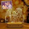 Drop Custom 3D Lamp DIY Po Text Personalized Bedroom Led Night Light for Christmas Valentines Day Holiday Gift 220623