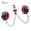 Thierry Pols To Anale Plug Bondage Gear Adult Games SM Seks Speeltrainer Voor Vrouwen / Man Anale Buttplug Fetish Crystal Tail Plug 220330