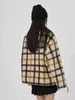 Mała kurtka zapachowa Kobiety Nowe jesień i zimowe ubrania bawełniane w stylu koreańsko -mody gęsta luźna bawełniana retro płaszcz Nowy T220714