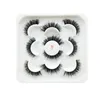 False Eyelashes 5 Pairs 5D Mink Hair Extension Dramatic Wispies Fluffy Fake Lashes Makeup Cruelty-free Handmade EyelashFalse