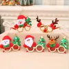 Kerstdecoraties Nieuwheid Santa Snowman Xmas bril Frame Decoratie Kinderen Volwassen cadeau Pendant ornamenten