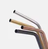 Reusable Metal Drinking Straws Stainless Steel Home Party Bar Accessories Straight Bent Tea Coffee Drinking For Tumblers Mason Jars sxjun7