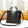 53823 Designer luxury handbags purse On My Side bags elegant stitching fine grain calf shoulder strap handbag