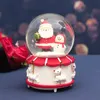 Claus Ball Snow Christmas Santa Luces de agua Juguetes Música Regalos Caja Cristal de niños Rotación Cxspp