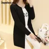 Spring Autumn Women Knit Sweater Cardigan Coat Loose Large Size Long Female Shawl Outerwear 5 colors 201120