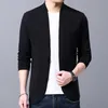 Suéter cárdigan de lana para hombre, chaqueta de punto holgada de estilo de Color sólido con un solo pecho, talla asiática M4XL 220811