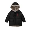 2012 년 패션 소년 재킷 겉옷을위한 겉옷 겨울 어린이 따뜻한 두꺼운 까마귀 가을 아기 아이의 옷 겉옷 j220718