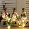 Décorations de noël année décoration transparente Simulation ampoule LED maison rétro NavidadNoël