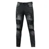 Fashion Street Style Ripped Skinny Jeans Men Vintage Denim Trouser Mens Casual Slim fit Jogging Pencil denim Pants