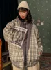 Kurtki damskie Nicemix Plaid Early Winter dwustronny płaszcz jagnięcy wełniany żeński Preppy Cool Dwustronne zużycie plus aksamitne zagęszczenie 2022 kurtkiw