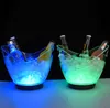 Décoration de fête 8L Bar LED Seaux à glace Acrylique Lumineux Baril Rechargeable Changeant Seau Champagne Bière En Plastique SN4951