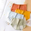 Menstruations-Slip, mittlere Taille, auslaufsichere Unterwäsche für Damen, Baumwoll-Unterwäsche für Perioden, große nahtlose Slips für Damen, L220802