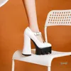 Scarpe eleganti Primavera Mary Janes Platform Women Round Head Black Waterproof Chunk Heels Womens Pumps Working Casual