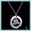 New Arrival Home Engraved Pendant Mother Daughter Sisters Forever In Heart P005 Arts And Crafts With Chain Drop Delivery 2021 Pendants Arts