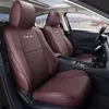 Bil Special Luxury Nyaste designstolskydd för Mazda CX-30 20 Anpassad konstgjord läder Auto Seat Cover Cushion 1 Sätt svart kaffe