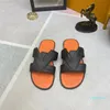 Designer leather slippers Fashion flat beach outdoor men's casual sandals