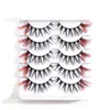 Newest 3D colorful Lashes Super wispy full strip faux Mink eyelashes Soft Dramatic false lashes