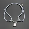 Замок хлопковой веревочный браслет мужские женские дизайнерские браслеты модные роскошные браслеты ювелирные изделия 223i