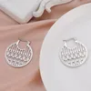 Hoop Huggie Teamer Boheemian Ethnic Round Big Earrings vrouwen Filigraan roestvrij staal meisje luxe vintage sieraden Giftshoop