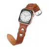 Cinturini per orologi in pelle per Apple Watch iwatch Serie 7 41mm 45mm Cinturino Figura 8 Cinturino a doppio anello 38mm / 44mm Accessori universali