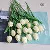 Artifical Real Touch Pu Mini Tulips Fleur Bouquet de tige simple Fausses Fleurs de la salle de mariage DÉCOR DE Tableau d'accueil