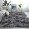 Nordique Ins Style longue laine cravate teint soie salon tapis lit en peluche chevet tapis de sol ménage