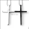 Hänge halsband hängsmycken smycken religiös 54 mm rostfritt stål titan Jesus korsa mens halsband släpp leverans 2021 6dvtn