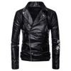 Мужские куртки 2022 Осенняя модная тенденция мотоциклевая кожаная куртка на молнии