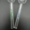 DHL 유리 오일 버너 파이프 볼 OD 25mm Clear Water Tube 다채로운 돌고래 패턴 손잡이 손톱 번링 파이프 담배 드라이 허브