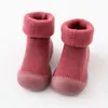 Första vandrare förtjockade barn strumpor skor vinter super varm småbarn pojkar flickor baby inomhus sko golv skor född bootsfirst första först