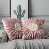 Federa in pile olandese Decorativo moderno e minimalista 3D Sun Flower Copricuscino per divano divano letto Soggiorno WLL1649