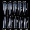 False Nails 500pcs Nail Tips Clear Long Shape Artificial Tip For Home DIY Art Salon Prud22