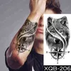 NXY TIJDELIJKE TATTOO Waterdichte Sticker Wolf Tiger Lion Forest Tatto Moon Bird Skull Body Art Fake Arm Sleeve S voor Dames Mannen 0330