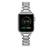 레이디 체인 다이아몬드 링크 메탈 스틸 시계 스트랩 애플 시리즈 iwatch 시리즈 7 6 5 4 크기 42 44 45mm 38 40 41mm