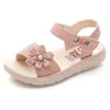 Çiçek Çocuk Sandalet Bebek Kız Ayakkabı Yaz Çocuk Sandalet Kız Okul Bebek Plaj Zapatos Para Nena ks589 220402