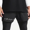 2 In 1 heren Jogger Fitness Shorts Workout Sports buitenshuis Running Sports lichtgewicht atletiekbroeken met zakken oefeningslijtage