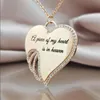 Pendant Necklaces Exquisite Fashion Women's Love Angel Wing Diamond Letter Necklace Couple Engagement Anniversary Gift NecklacePendant