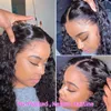 Lace Frontal Human Hair Wigs Jerry Curly Inch Deep Wave x x Front Wig Glusless Pre Pluck For Women 220606