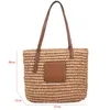 Evening Bags Designer Women Handbag Summer Beach Bag Rattan Woven Handmade Large Capacity Straw Totes Luxury Leather Shoulder BohoEvening