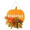Party Decoration Thanksgiving Pumpkin Wooden Sign Front Door Hanging Plaque Ornaments Autumn Fall Wall Plate Decor Home Wood Gifts Cosy