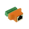 Accessoires d'éclairage Autres 10pcs Connecteurs de couleur RJ45 à l'adaptateur de borne à vis Connecteur femelle à 8 broches Séparateur pour CCTV DVR AccessoireAutre