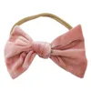 Fashion Lace Bow Baby Girl Headband Soft Elastic Nylon Pasgeboren Hair Bands Child Infant Hairwraps DIY Accessoires Verjaardagsgeschenk YF0049